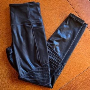 Athleta Inclination Moto Leggings - Space Metalic